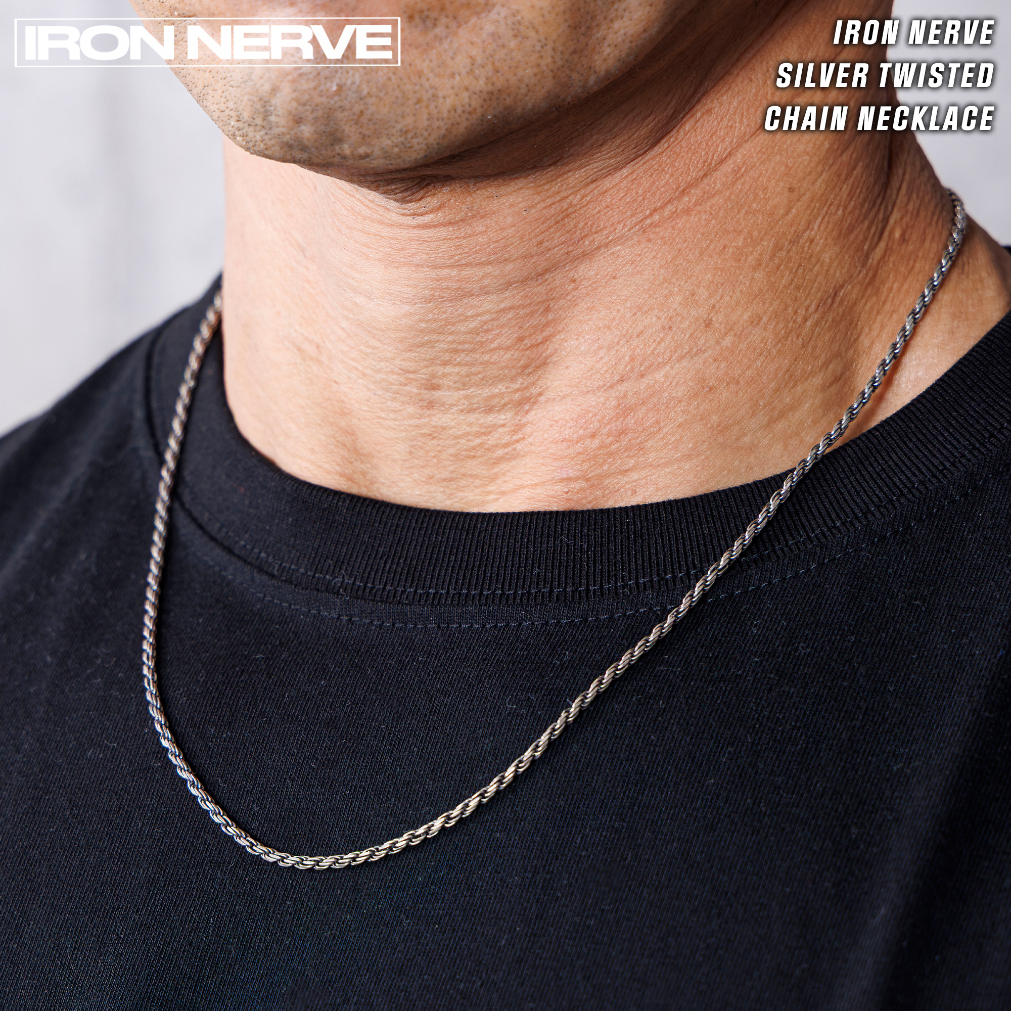 mura　SWIRL シルバー ヴィンテージネックレス NA● IRON NERVE SILVER TWISTED CHAIN NECKLACE – JURASSIC GEAR