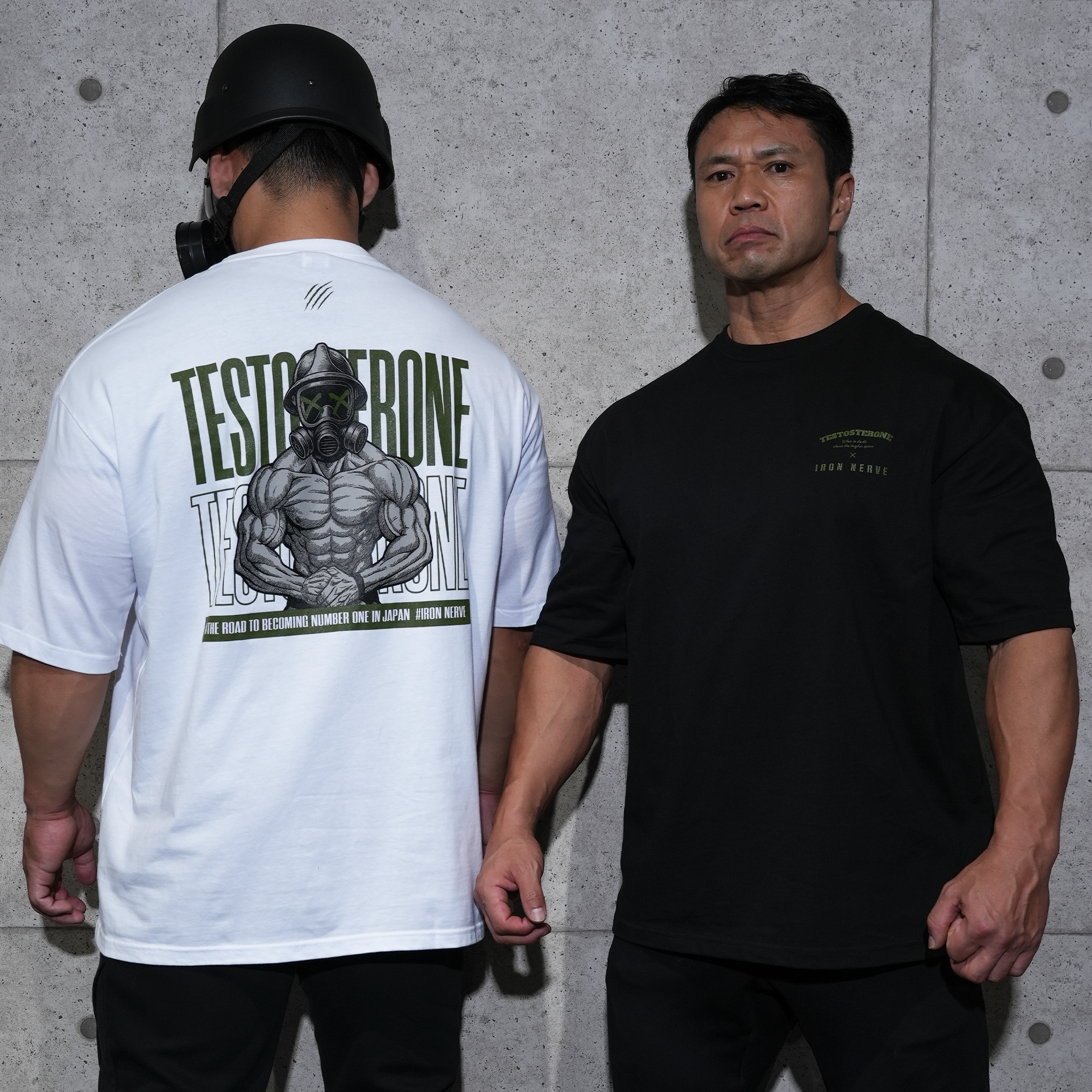 TESTOSTERONE × IRON NERVE BIG SILHOUETTE T-SHIRTS – JURASSIC GEAR TESTOSTERONE × IRON NERVE BIG SILHOUETTE T-SHIRTS – JURASSIC GEAR