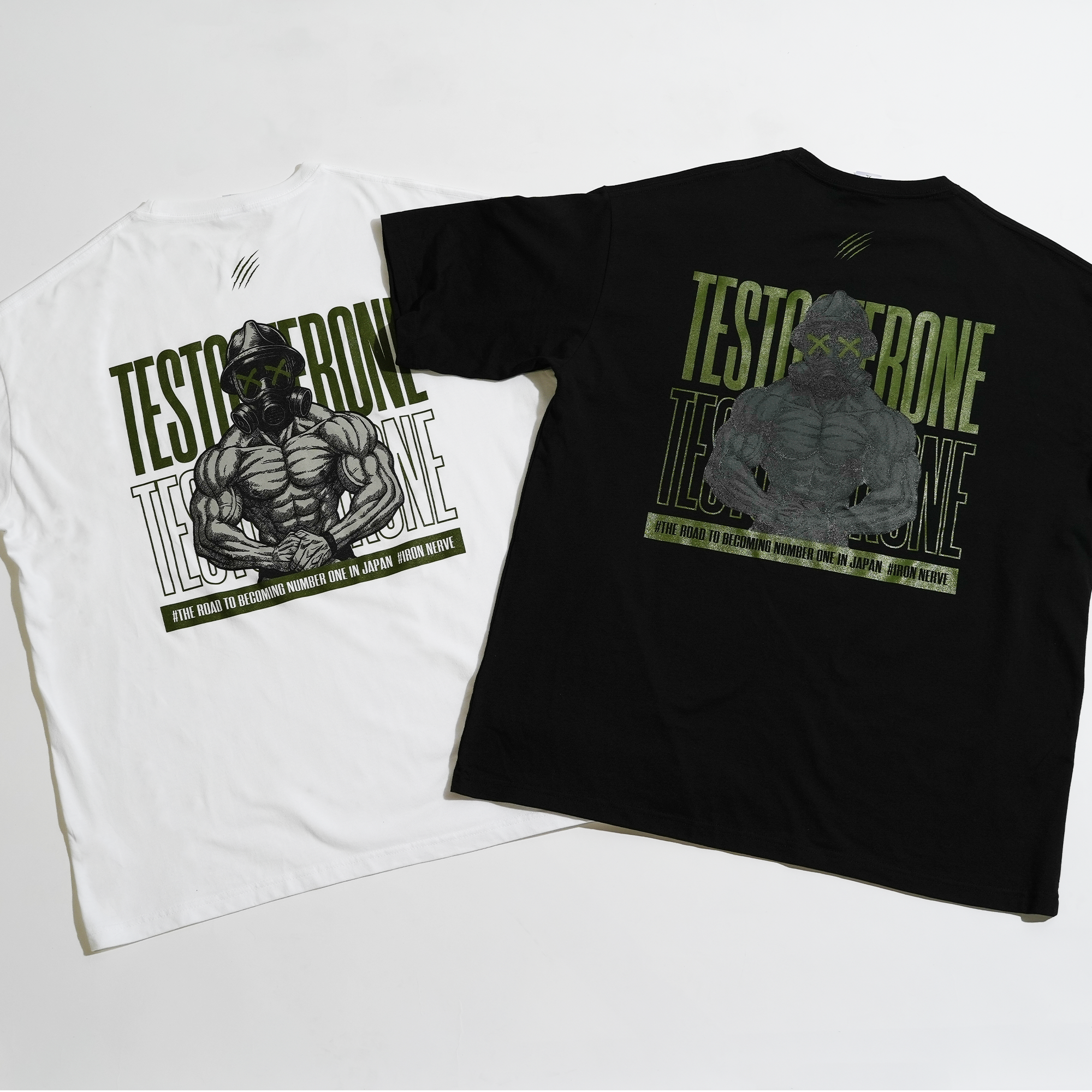TESTOSTERONE × IRON NERVE BIG SILHOUETTE T-SHIRTS – JURASSIC GEAR