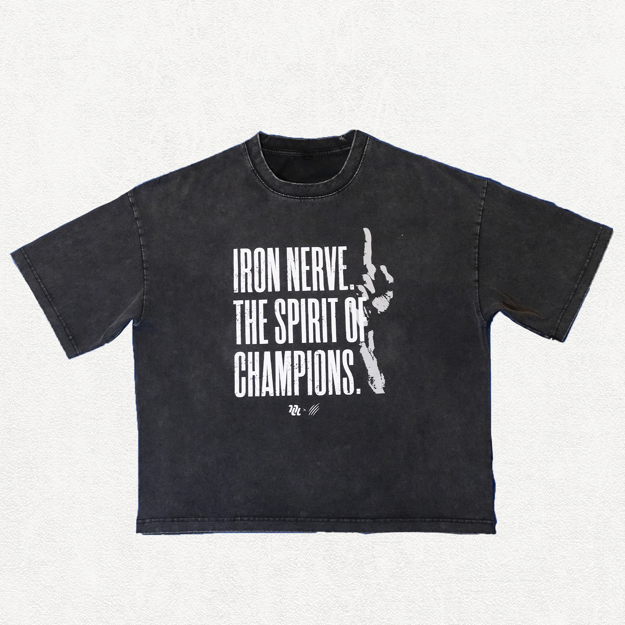 IRON NERVE × NUMERO UNO BIG SILHOUETTE WASHED T-SHIRT – JURASSIC GEAR