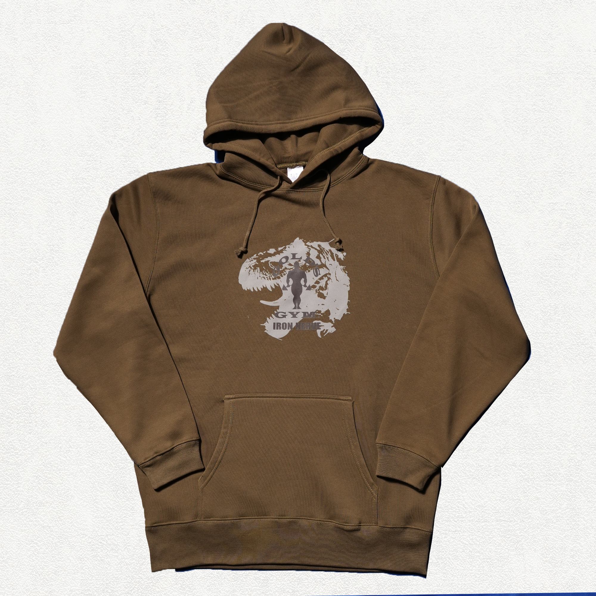GOLD'S GYM × IRON NERVE COLLABORATION HOODIE – JURASSIC GEAR