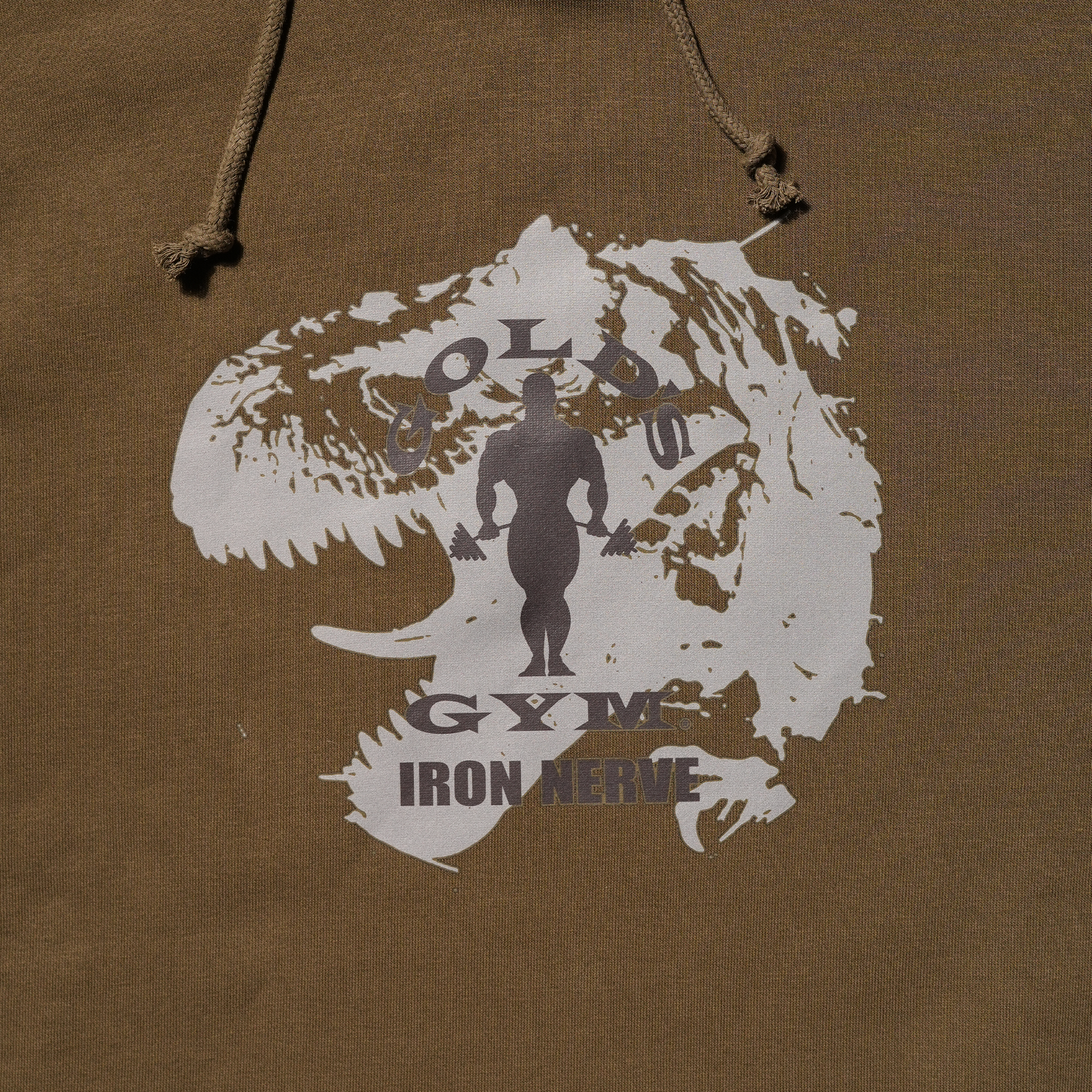 GOLD'S GYM × IRON NERVE COLLABORATION HOODIE – JURASSIC GEAR