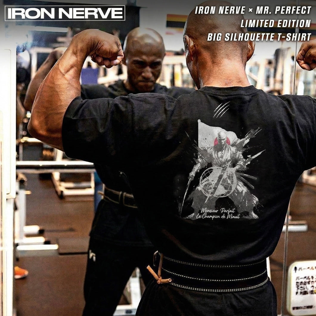 IRON NERVE × MR. PERFECT LIMITED EDITION BIG SILHOUETTE T-SHIRT