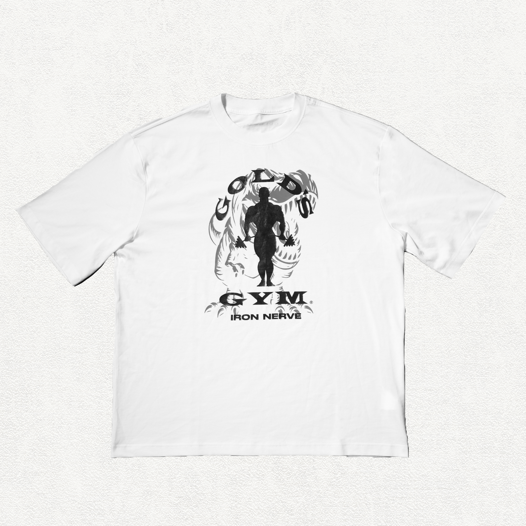 GOLD'S GYM × IRON NERVE ゴールドジム　tシャツ　サイズL GOLD'S GYM × IRON NERVE COLLABORATION T-SHIRTS JURASSIC EDITION